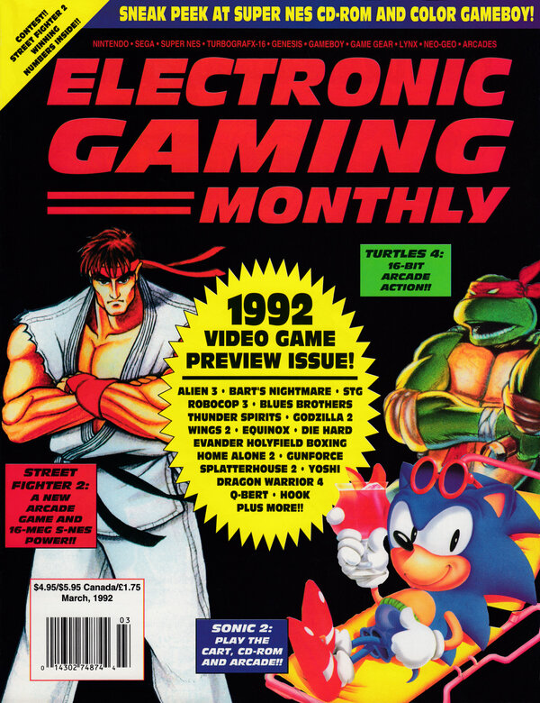Electronic Gaming Monthly Issue 32 (March 1992) cover
